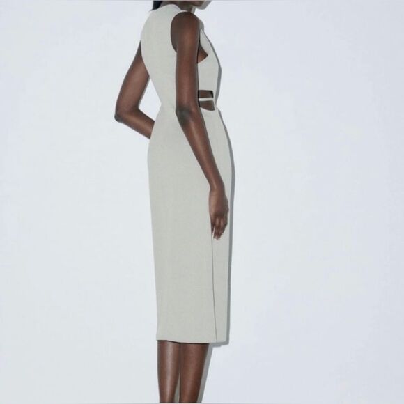 Zara | Midi Bodycon Cutout Dress - Picture 2 of 10